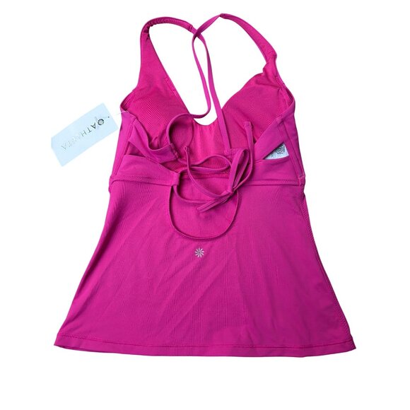 Athleta Triangle Tankini Top Pink V-Neck UPF Recycled Material Size S - Picture 4 of 5